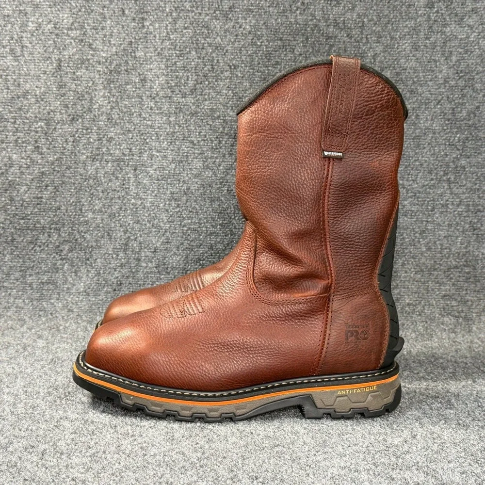 Timberland Pro True Grit Wellington Boots Men's‎ 9 Brown Leather Composite Toe